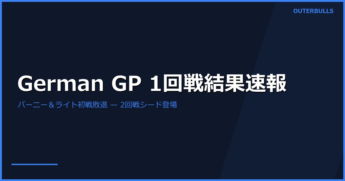 German Darts Grand Prix 1回戦結果 — ナイマン＆バーニー敗退の波乱、本日2回戦でシード16名が登場