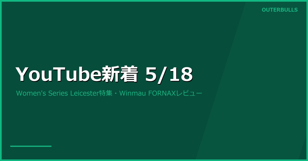 【YouTube新着】PDC公式 Women's Series Leicester「LANDMARK WINS」、MODUS Champions Week、Winmau FORNAX レビューほか計5本（5/18）